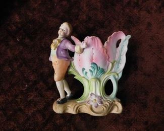 German Tulip and Figure Vase