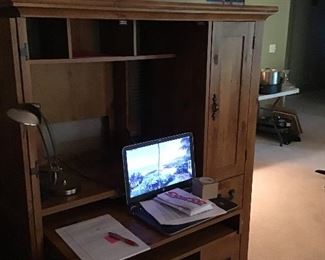 Computer desk/cabinet and office chair 