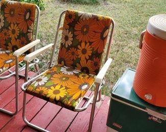 Vintage Daisy Aluminum Chairs