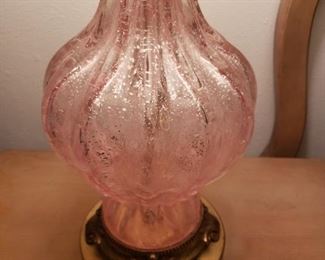 Murano Glass Lamps Silver Foil