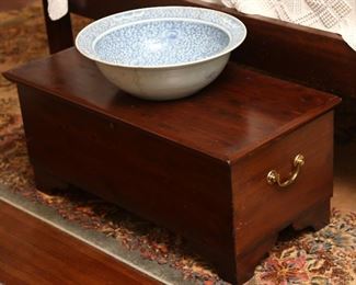 Small blanket chest, Chinese basin.