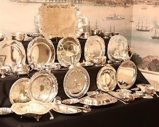Lots of silver plated items.