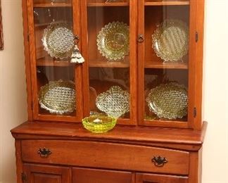 Vintage china cabinet with early glass.