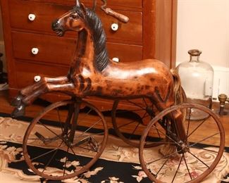Closer view of pedal horse.