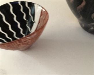 Small Swedish art glass bowl.