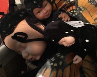 Anne Geddes Butterfly dolls, asleep and awake