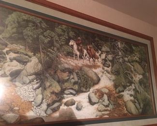 	A solitary mountain man guides his mount through the shallows of a stream. Leading a pack horse, he enters the territory of hostile Indians. A feeling of apprehension, a sense of foreboding, sweeps over him. He studies the trees as they grow more dense and press even closer. It's as though "The Forest Has Eyes."