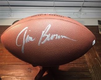 Football Signed By HOFer Jim Brown!