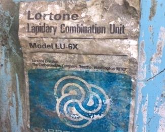 Lortone Lapidary Combination Unit Model LU-6X 