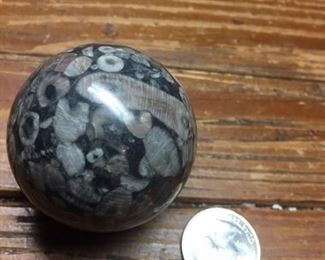 Another Crinoid Quartz Sphere