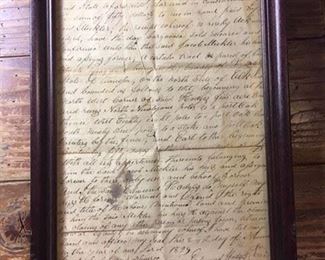 This is a cool old document where Edmund Hodge of Franklin County in Tennessee sold 50 acres for $50! It is signed and dated 1829.