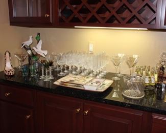 Barware, including wine fridge