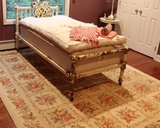 Antique metal twin bed