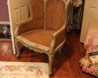 French style cane armchair