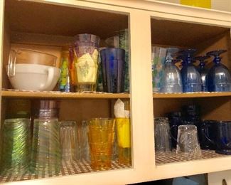 LOTS of newer plastic serve ware, great colors