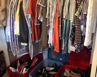 TONS of ladies shoes and clothing, some NWT
