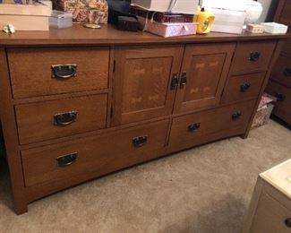Mission style dresser, newer, all excellent condition