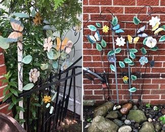 Matching butterfly garden decor