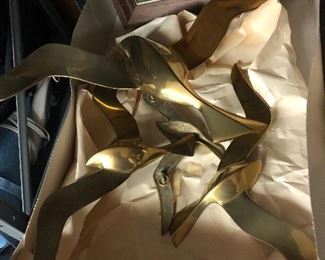 Vintage brass wall decor (about 4 different sets avail.)