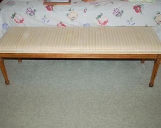 Cushioned bench, 60"W x 18.5"D x 18"H
