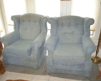 Furniture Craftsman Cushioned chairs (pair) with Ottoman
