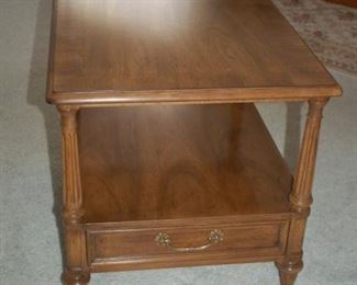 Henredon End Table with drawer (pair), 22"W x 26"D  21"H
