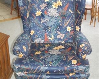 Cushioned Wing Back chairs (pair)

