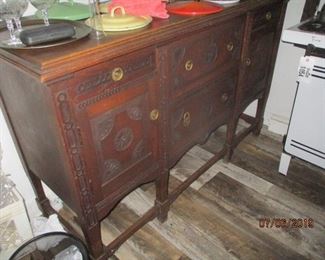hand carved buffet