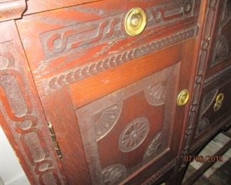 detail of the carving