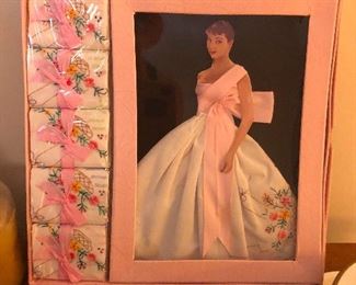embroidered handkerchiefs and Audrey Hepburn