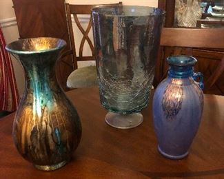 pretty luminescent glass urns