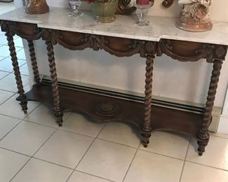 Marble Top Console Table