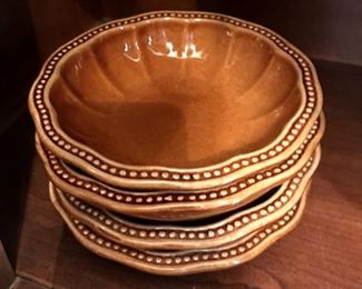 A sample of the several sets of dishes