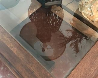 Glass Top End Table (one of pair)