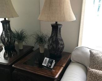 Beaded lamp (one of Pair)