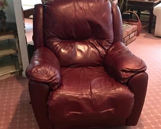 Leather recliner