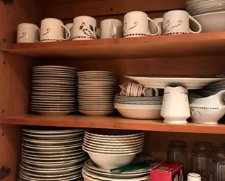 Enormous Christmas China Set