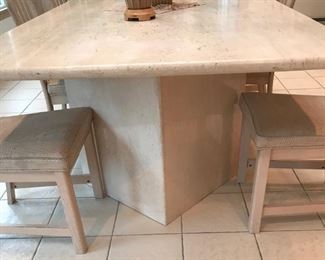 Incredible Travertine Marble 7' table