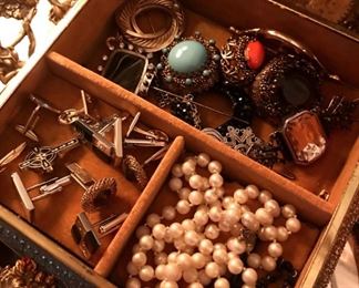 Costume and gold jewelry