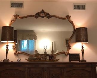 Bedroom mirror and dresser