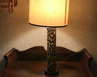 MCM suede leopard Lamp