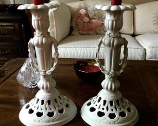 White Porcelain Candleholders