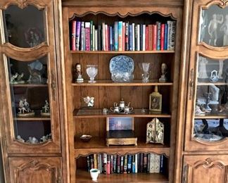 Walnut three piece etagere