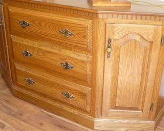 OAK BUFFET OR CREDENZA  OR HOW EVER YOU WOULD LIKE TO  USE  IT.  