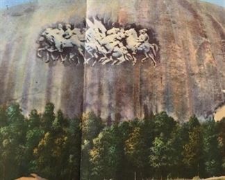 Rare-Proposed carving for Stone Mountain on post card that was never used.
