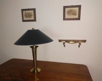 Retro looking brass lamp