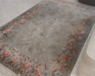 Large floral area rug
