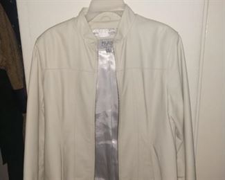 White leather jacket