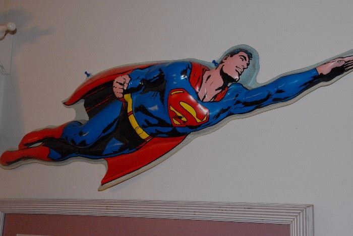 1971 molded plastic Superman store display! perfect condition, 36 inches long.