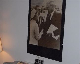 Large photo enlargement of former Texas Governor John Connolly. Other JFK memorabilia.